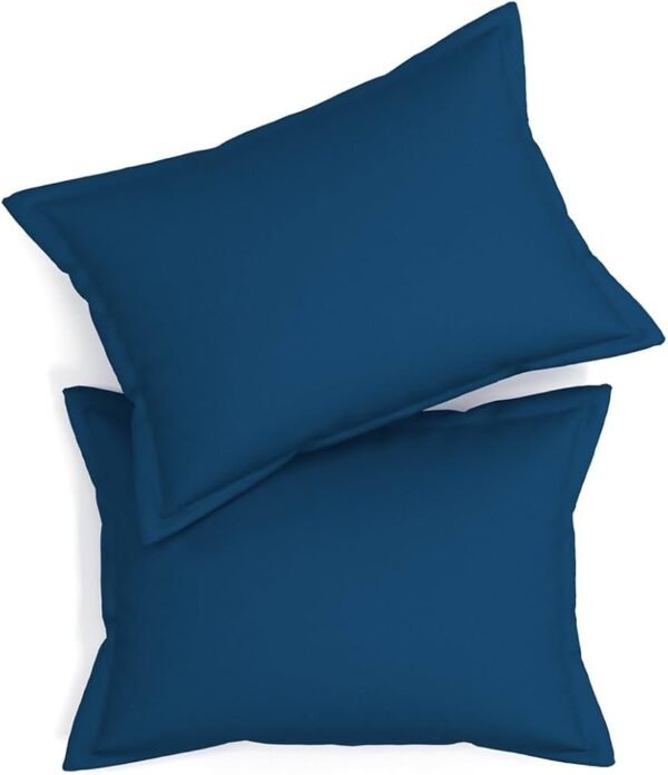 Microfiber Solid Plain Pillow Covers _ Ultrasoft Breathable Envelope Closure_ Pack of 2 Pillow Covers King Size (Teal Blue, 20 x 30 Inches)