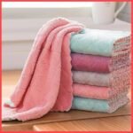 Cleaning Cloths_ Highly Absorbent, Lint and Streak Free, Multi -Purpose Wash Cloth for Kitchen, Car, Window, Stainless Steel, Silverware (Pack of 5, Multicolor)