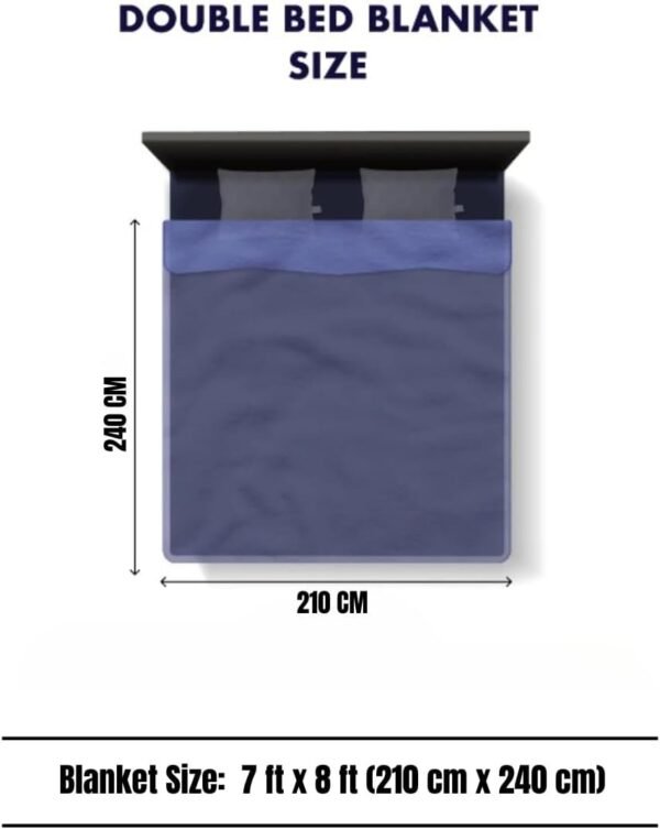 Double Bed blanket for Heavy Winter, 1000 GSM, 2 Ply, King Size Mink Blanket (210x240 cm) (Grey)