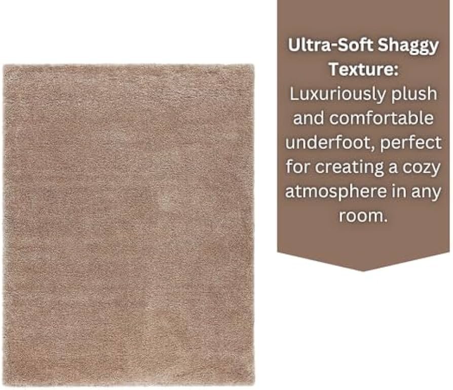 Soft Plush Shag Area Rug, Modern Fluffy Carpet for Bedroom, Living Room Bedroom, Kichen, KidsRoom etc.CLR-1, Size 16x24 Inch