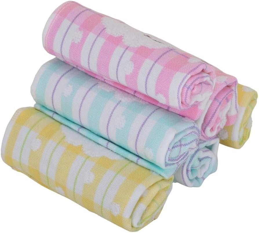 Face Towels for Women, Kids, Girls & Babies, Handkerchief for Women - Gentle & Absorbent 25x25 CM. - Set of 6