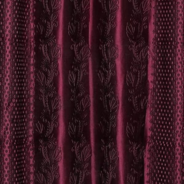 Heavy Long Crush Floral Punching Design for Window Wine 5 Feet  Set of 2