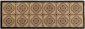 Tile Design Coir Doormat, Size 120cm x 40cm - Natural, Rectangular