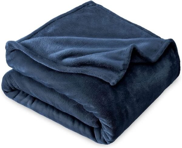 Premium Plush Single Blanket   300 GSM Lightweight Cozy Soft for Bed, Sofa, Couch, Travel & Camping  150x220 cm or 60X86 inches  Blue  Polyester