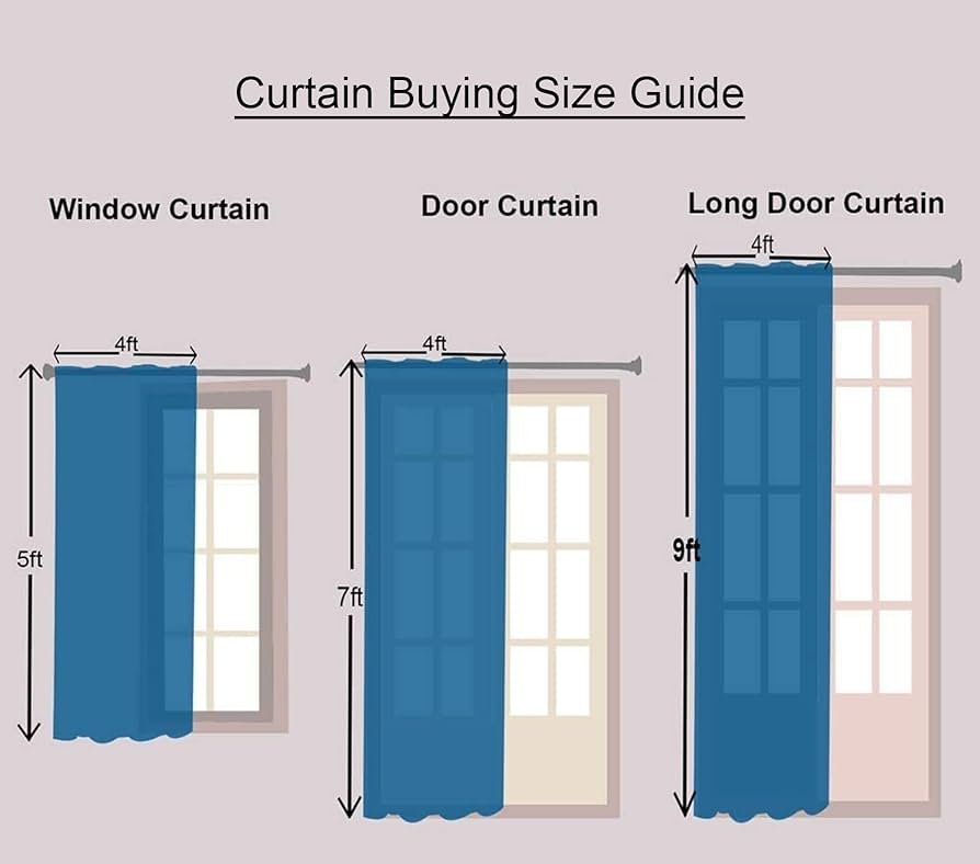 Semi Transparent Door Semi Sheer Grommet Curtains 7 Feet Set of 2, Cream