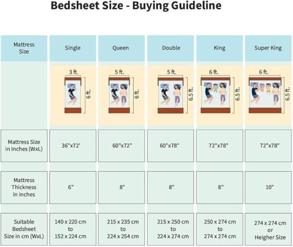 100_ Cotton Bedsheet for Double Bed King Size with 2 Pillow Covers - 100 _ 108 Inches Flat Bed Sheet (Divine)