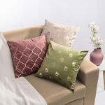 Decorative Gold Foil Printed Cushion Cover Set of 3 _ Front Cotton Velvet Pillow Covers _ Cushion Covers for Sofa, Living Room, Couches, Chairs, Beds _ 16inch x 16inch _ Festive Flair