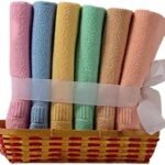 Hand Towel 450 GSM, Multicolour Ultra Soft and Super Absorbent (Set of 6) _