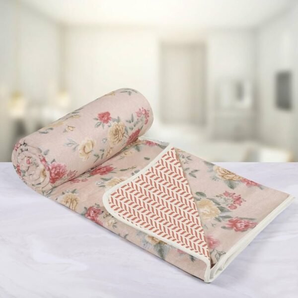 Reversible Microfiber Dohar Double Bed, Lightweight AC Blanket for Summer for Cozy Sleep and Ultimate Comfort (84x88 inches, Rose Soft)