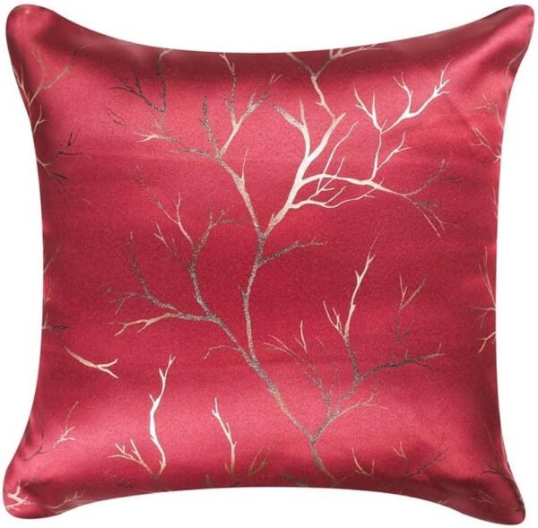250TC Sofa Cushion Pillow Covers, Multicolor, Set of 2 Ethnic Cushion Covers(Maroon, 12X12 Inches)