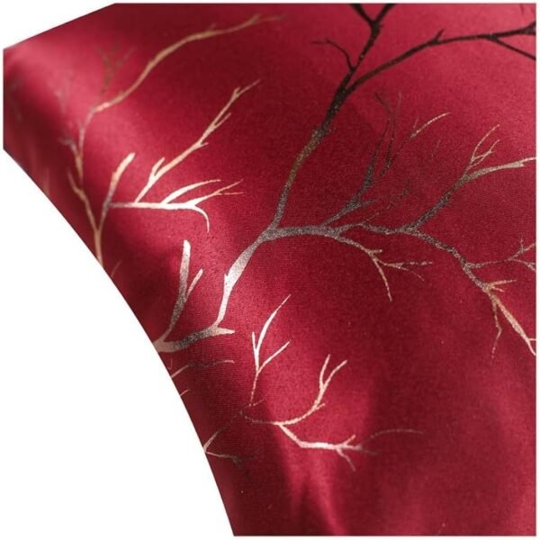 250TC Sofa Cushion Pillow Covers, Multicolor, Set of 2 Ethnic Cushion Covers(Maroon, 12X12 Inches)