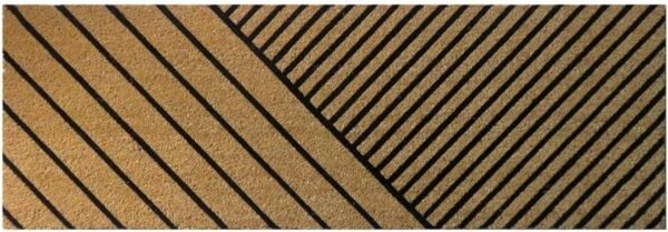 Coir Striped Doormat - 120 X 40Cm, Slight Variations, Beige, Rectangular