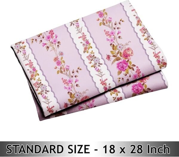 Cotton Printed Pillow Covers _ Ultrasoft Breathable Envelope Closure_ Pack of 2 Pillow Covers King Size (Pink White & Red, 20 x 30 Inches)
