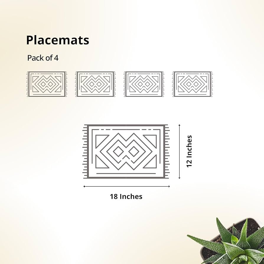 Handmade Dining Table Mats Set of 4_ Natural Grass Dinner Placemats for Dining Table _ Heat Resistant _ Non Slippery _ 12x18 inches (4Placemats,Lemon Yellow and Purple)