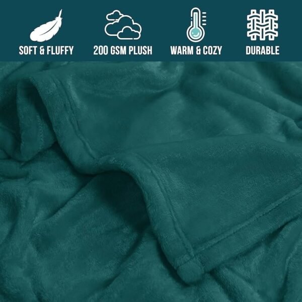230 GSM AC Blanket Single Bed, Lightweight Thin Blanket for Summer Single Bed with Ultimate Comfort (58x86 inches, Teal)