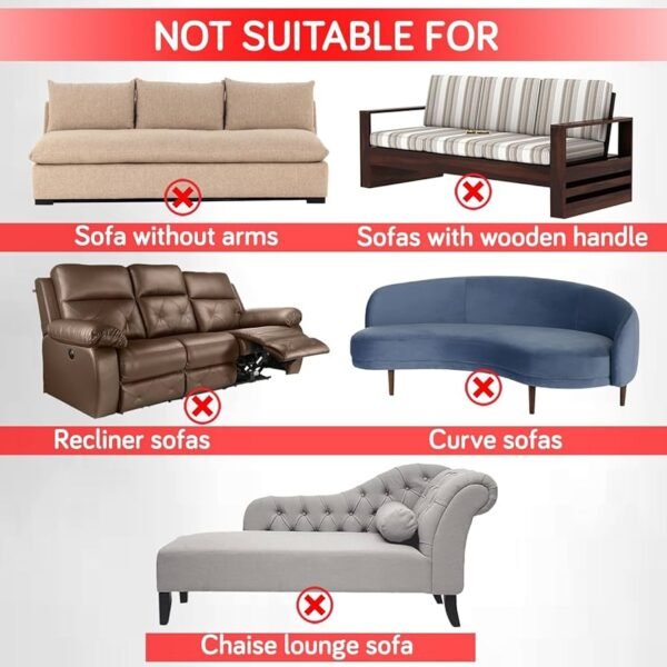 Sofa Cover 5 Seater Fully Covered Universal Premium Soft Velvet Sofa Cover with 360° Frill Non-Slip Sticky Elastic Stretchable Sofa Set Slipcover for (3+1+1 Seater) (Maroon Cheetah)