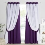 Blackout Curtain-Purple Multi use Room Darkening Thermal Insulated Eyelet Noise reducing Window and Door Curtains for Bedroom,Living Room, Sold as 1 parda _ Solid