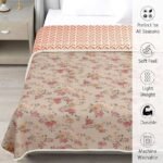 Luxury Reversible Cotton Dohar Single Bed   300 TC   3-Layered AC Blanket with 250 GSM Cotton Filling   Ultra-Soft, Lightweight   Summer Throw Blanket (60x90 Inches, Garden of Grace)