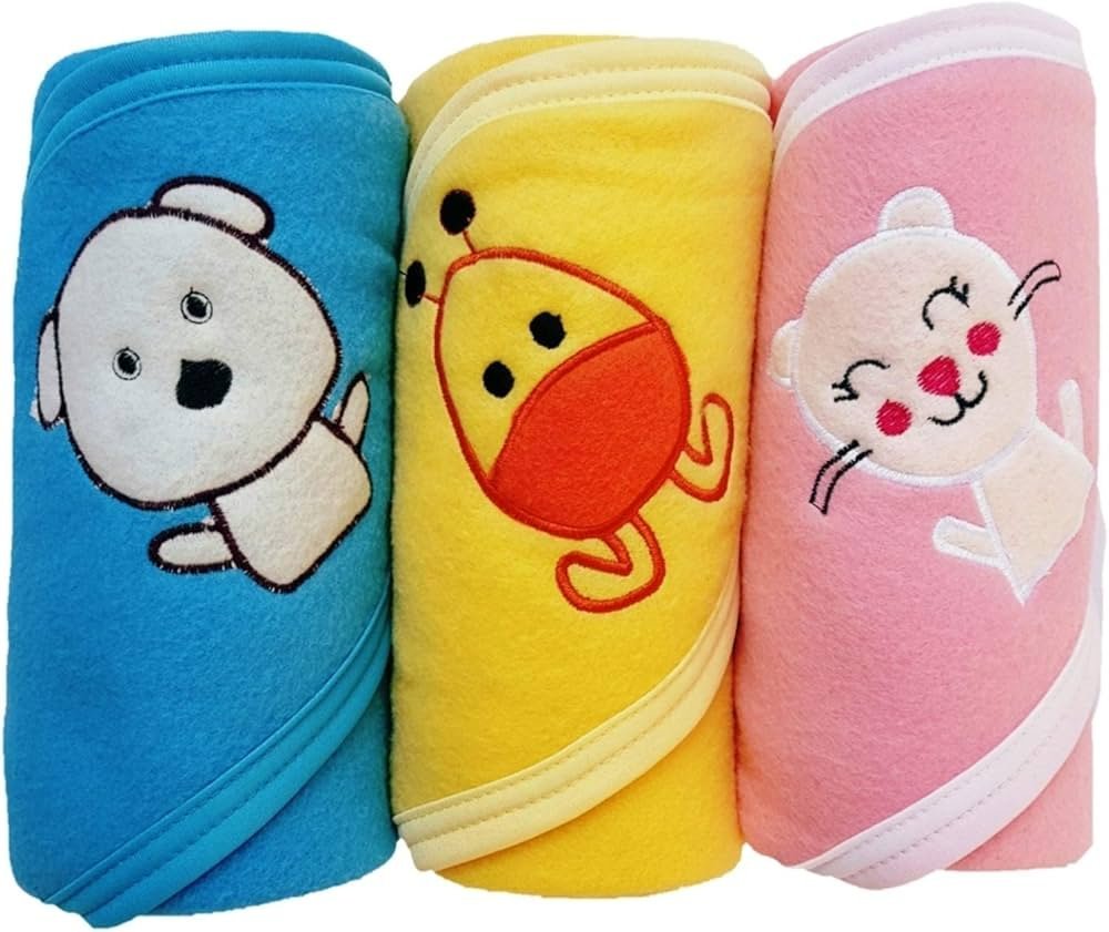 Baby towel Newborn Combo Pack of Hooded Wrapper for Baby Boys and Baby Girls Pack of 3 pcs. _