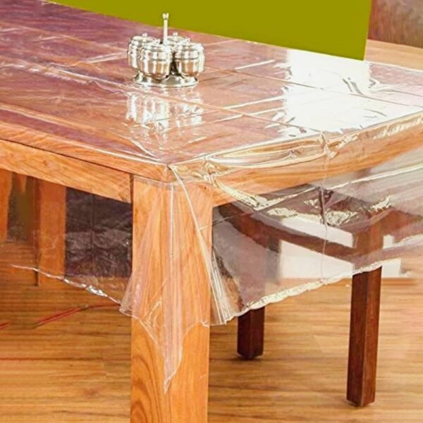 Table Cover for 4 Seater _ PVC Golden Lace Tea Table Cover _ Center Table Cloth for Living Room _ Hall _ CTC _ 40x60 _ Transparent