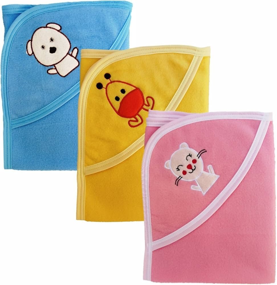 Baby towel Newborn Combo Pack of Hooded Wrapper for Baby Boys and Baby Girls Pack of 3 pcs. _
