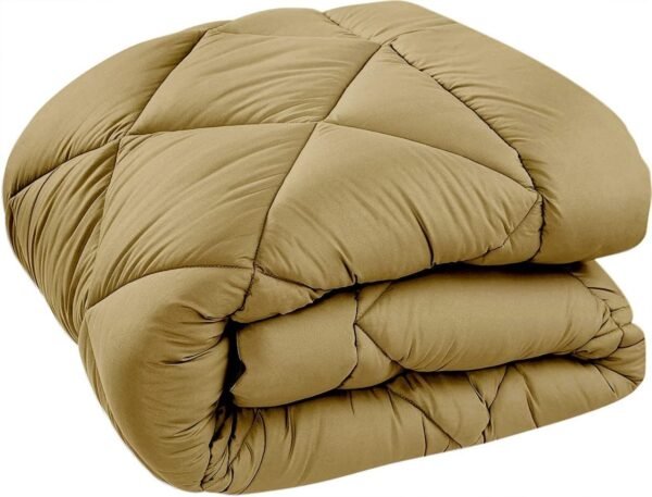 Reversible  Comforter Double Bed King Size Quilt Blanket for Winter (200 GSM, Walnut & Dark Brown)