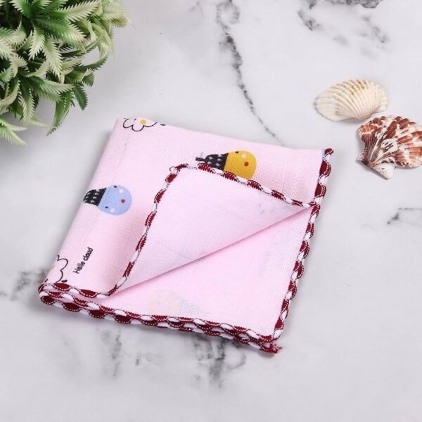 Cotton face Towel Unisex Baby rumal wash Cloth Women Hanky Size (10 _ 10) inch Combo Set of Pack (6)