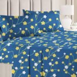 Flower Printed King Size Bedsheet with 2 Pillow Covers, 220 TC (90 x 100 Inches)
