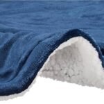 Micromink Sherpa Blanket – Reversible Flannel & Sherpa, Super Soft All-Season Blanket for AC, Summer & Winter (Double, 220×228 cm, Silver Grey)