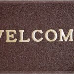 Welcome Door Mat_Strong PVC Material & Solid Print_Anti Skid & Water Proof_Size 58 X 38 (Brown), Large Rectangle _