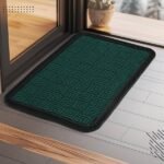 Polypropylene Main Door Entrance Mats (60x40 cm) _ Green _ Welcome Mat with Rubber Border _ Anti Slip Rubber Backing _ Footmat Ideal for Home, Outdoor, Balcony, Offices, Shops