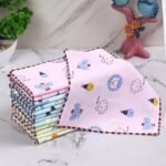 Cotton face Towel Unisex Baby rumal wash Cloth Women Hanky Size (10 _ 10) inch Combo Set of Pack (6)