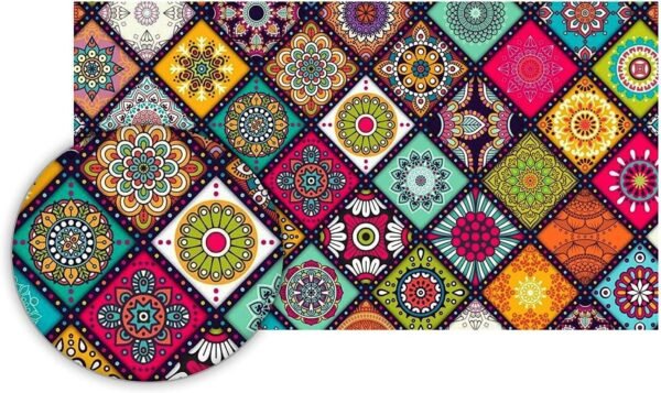PVC Printed Placemats for Dining Table and Kitchen (45 X 30 Cm) Set of 6 Pieces