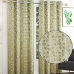 Curtains for Door 7 Feet Long   Door Window Curtain   Premium Polyester Weaved Parda   Latest Modern Parde for Living Room Bedroom  Home Office Screens   Eyelet Ring (Green, 2pc)