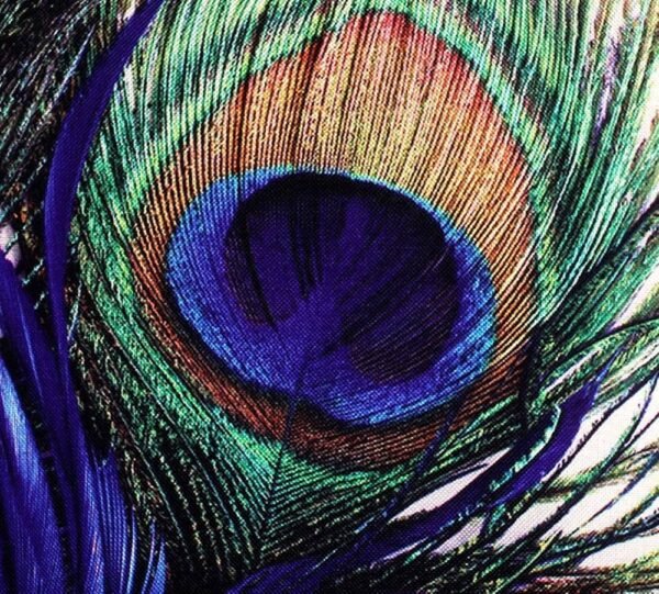 Peacock Wings Design Cotton Decorative Cushion Covers (16 X 16 Inches) Set of 5