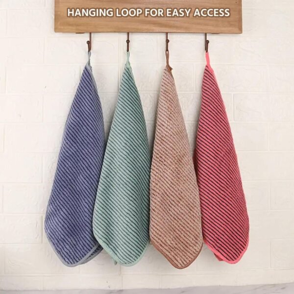 Quick Dry Hand Towel for Wash Basin Gym Sports Travel-Super Soft Microfiber Face Towel for Men & Women-40 x 60 cm (Blue-Wine, Pack of 2)