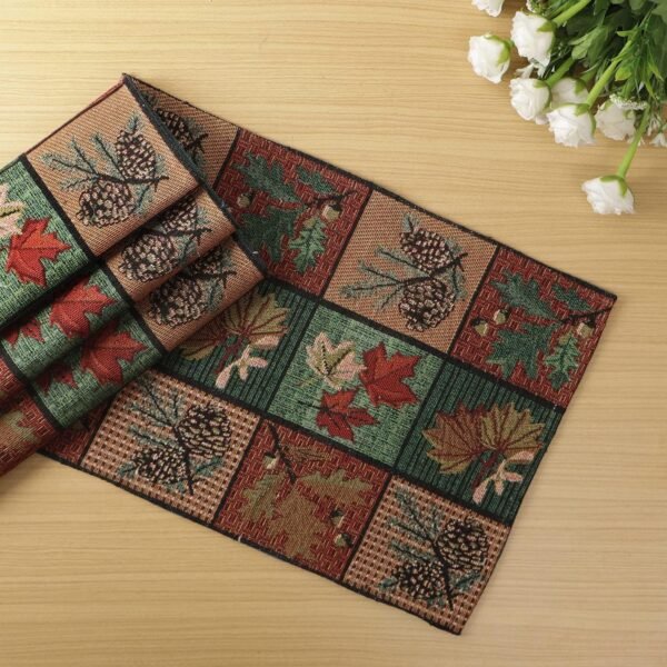 Premium Dinning table Placemats Set of 4 (12x18 Inches)  Multicolor Leaf