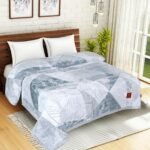 All Season Ultra Soft Kids AC Blanket-Baby Wrapper-Flannel Baby Blanket for 0-5 Yrs Kids(110x150cm) Pack of 2, Sky Blue Grey