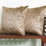 Velvet Cushion Covers, 40 x 40 cm-16 x 16 inches,250 TC, Back Zipper (2, Brown)