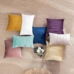 Velvet 200 TC Cushion Cover Pack of 1-16_X16_-41X41 Cm-Gold-Soft Pillow Covers Cushion Case for Sofa Bedroom Living Room Chair Car, Cushion Cover with Random Zig Zag Pattern