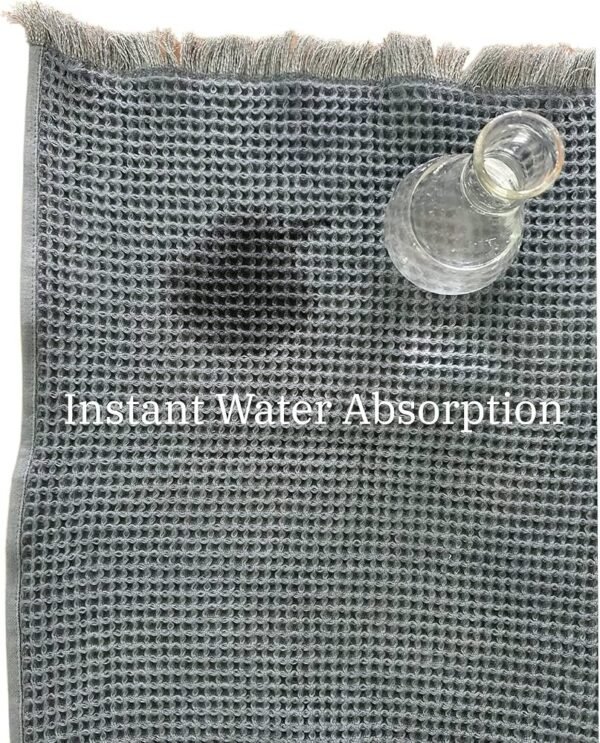 100_ Cotton Premium Hand Towels - Ultra Soft Waffle Towel for Gym or Home Absorbent Cotton Face Towel Soft and Fluffy Design (Set of 4) (Charcoal)
