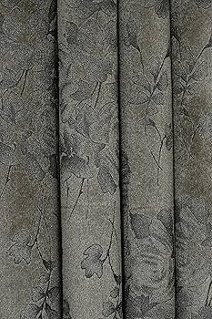 Velvet Classic Door Blackout Curtain, Curtain for Window, Curtain for Door, Curtains for Lond Door, Design #2 (Grey 4 Feet X 6 Feet)