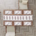 Cotton Hand Block Printed Table Runner for Center-Dining Table (Runner Napkin Set 12)