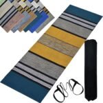Pure Cotton Yoga Mats 2X6 feet, 5mm thick, Light Weight, Machine Washable, Weight-1.6kg MULTICOLOR