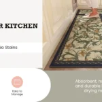 2-Piece Non-Slip Cushioned Kitchen Rug Set ? Waterproof Comfort Mats for Floor, Home, Office, Sink & Laundry ? Multicolor