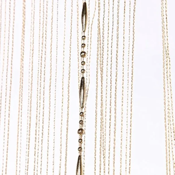 Golden String Curtain With Plastic Chains