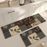 Set of 2 Anti-Fatigue Memory Foam Kitchen & Floor Mats | Waterproof Cushioned Rugs for Cooking, Sink, Office & Balcony (120x40 cm & 60x40 cm)