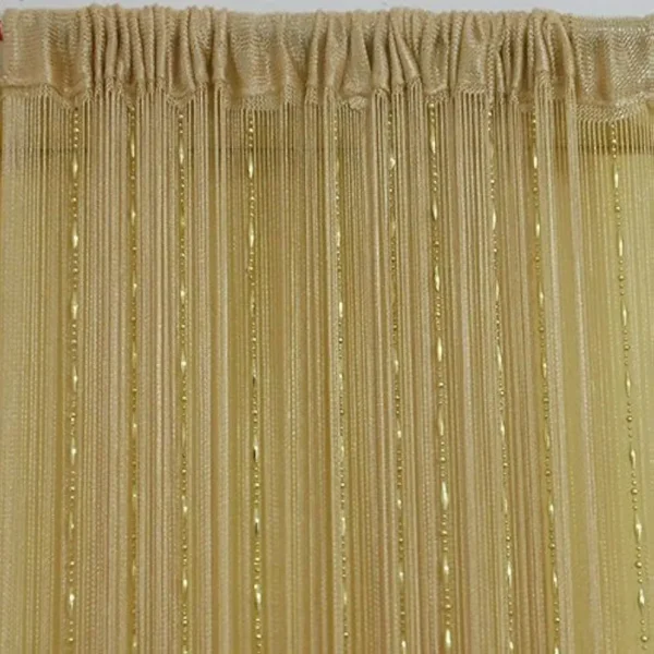Golden String Curtain With Plastic Chains