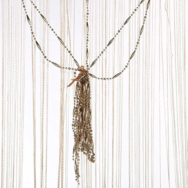 Golden String Curtain With Plastic Chains