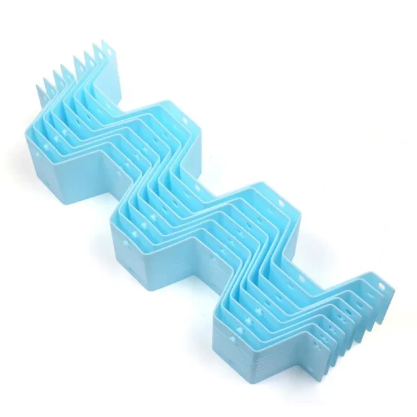 Plastic Honeycomb Drawer Organizer for Underwear, Socks & Innerwear | 16 Straps, 38 Compartments | Adjustable Closet Divider | Blue | Made in India